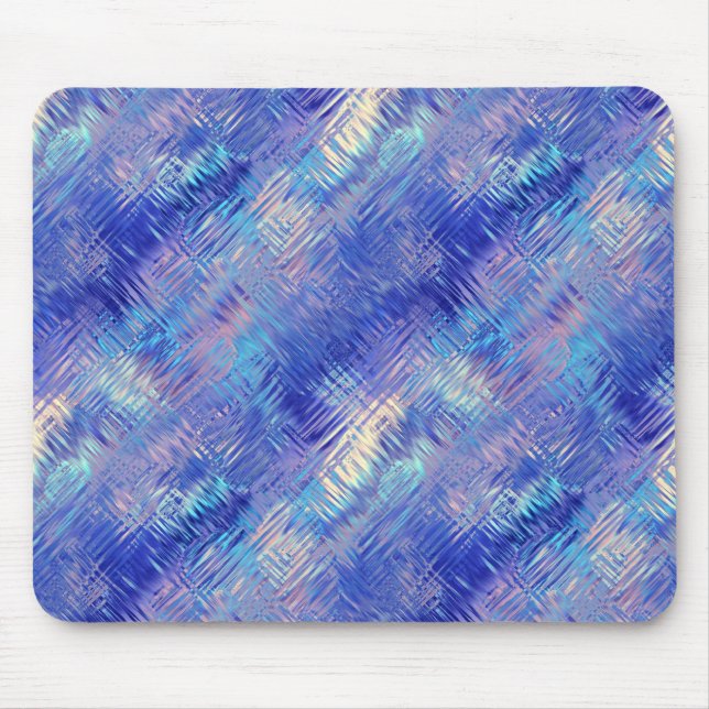 Sapphire Blue Scribbled Texture Mouse Mat (Front)