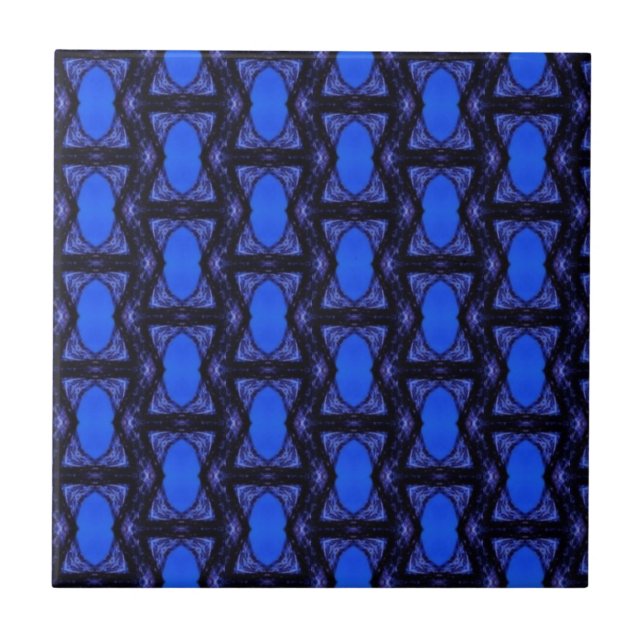 Sapphire blue sky geometric kitchen bathroom table tile (Front)