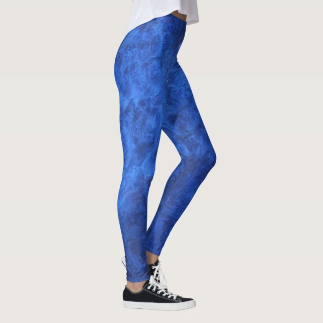 Sapphire Blue Velvet Leggings (Right)