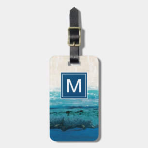 Sapphire Blue Watercolor Luggage Tag