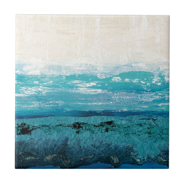 Sapphire Blue Watercolor Tile (Front)