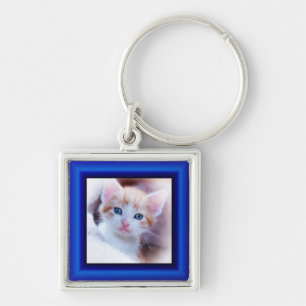 Sapphire Border Key Ring