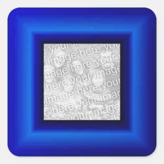 Sapphire Border Square Sticker