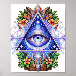 Sapphire Celestial Eye Poster