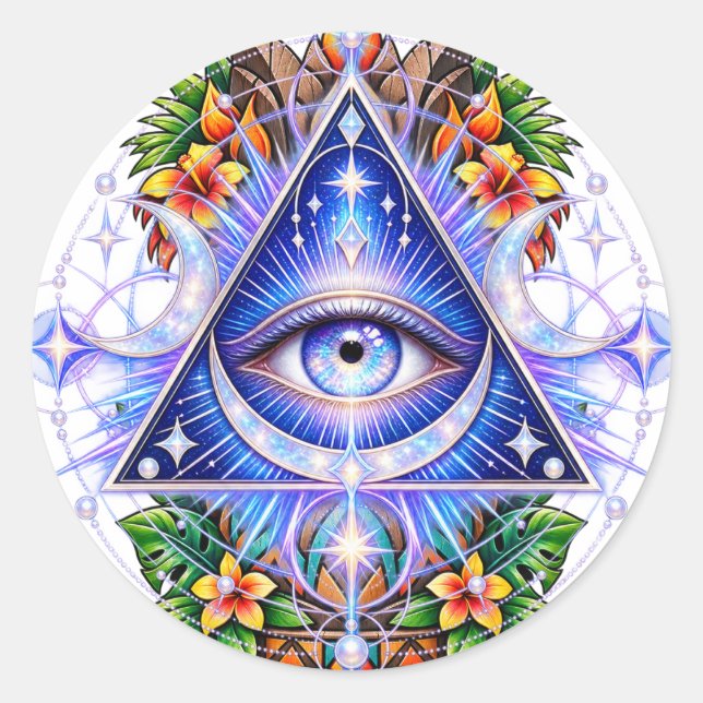 Sapphire Celestial Eye Sticker (Front)