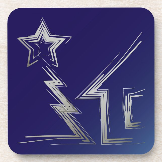 Sapphire Christmas night Coaster (Front)