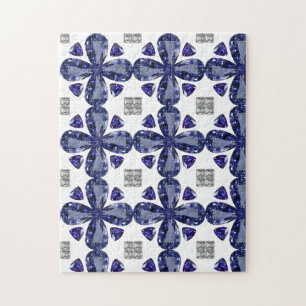 Sapphire Diamond Art, Blue Jigsaw Puzzle