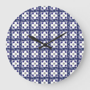 Sapphire Diamond Art, Blue Large Clock