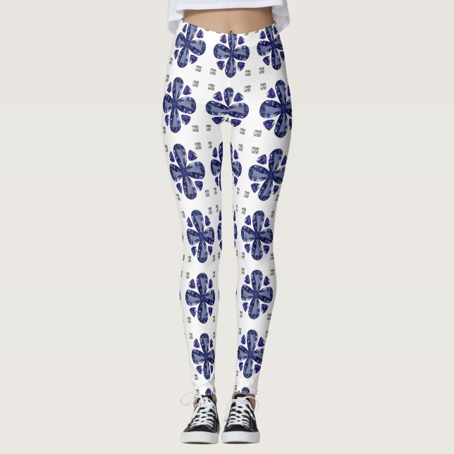 Sapphire Diamond Art, Blue Leggings (Front)