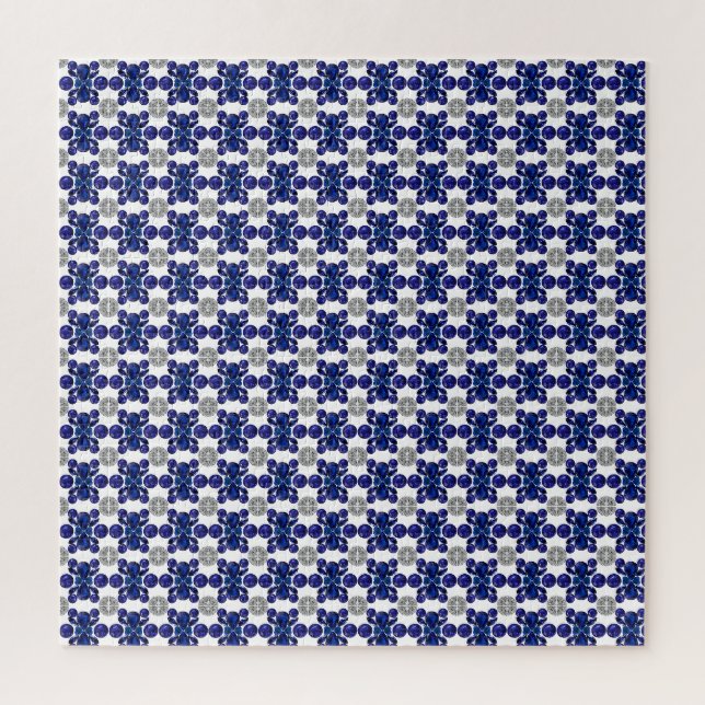 Sapphire Diamond Gemstone Art Blue Jigsaw Puzzle (Vertical)