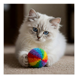 Sapphire Eyes and Colorful Fun Poster