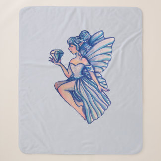 Sapphire Fairy Sherpa Blanket