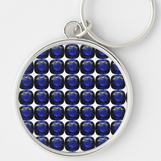 Sapphire Gemstone Blue Key Ring (Front)