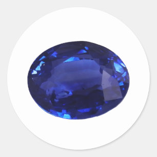 Sapphire Gemstone Classic Round Sticker