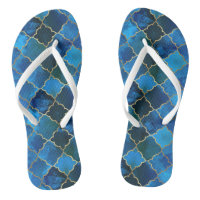 Sapphire Gemstone & Gold Moroccan Tile Pattern