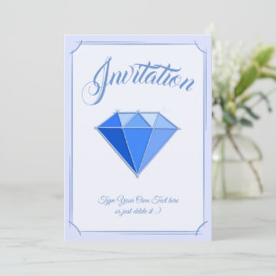 Sapphire Gemstone. Jewellery. 45 Wedding Anniversa Invitation
