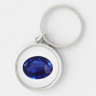 Sapphire Gemstone Key Ring
