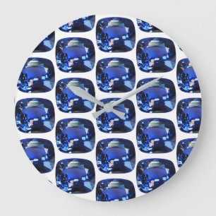 Sapphire Gemstone September Birthstone, Blue Large Clock