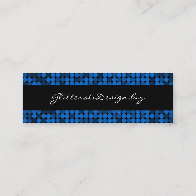 Sapphire Glam Skinny Bizcard Mini Business Card (Front)