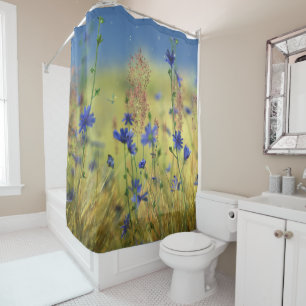 Sapphire & Gold Shower Curtain