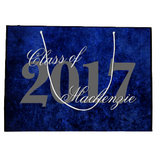 Sapphire Grad Blue Royal Cobalt Azure Year Large Gift Bag