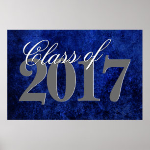 Sapphire Grad   Blue Royal Cobalt Azure Year Poster