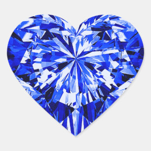 Sapphire Heart Heart Sticker