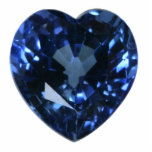Sapphire Heart Keychain Photo Sculpture Key Ring<br><div class="desc">Photo sculpture keychain of a gorgeous blue sapphire heart. See matching twisted heart silver coloured metal keychain. See the entire Valentine's Day Keychain collection in the HOLIDAYS section.</div>