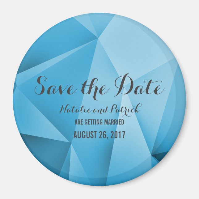 Sapphire Jewel Tones Save the Date Magnet (Front)