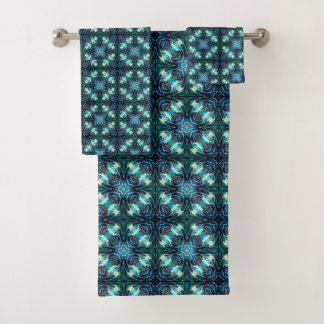 Sapphire Lantern Mosaic Bath Towel Set