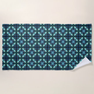 Sapphire Lantern Mosaic Beach Towel