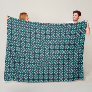 Sapphire Lantern Mosaic Fleece Blanket
