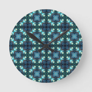 Sapphire Lantern Mosaic Round Clock