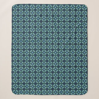 Sapphire Lantern Mosaic Sherpa Blanket