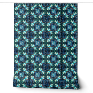 Sapphire Lantern Mosaic Wallpaper