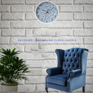 Sapphire Leaf Clock