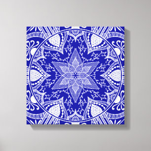 Sapphire Mandala Canvas Print