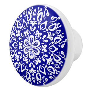 Sapphire Mandala Ceramic Knob