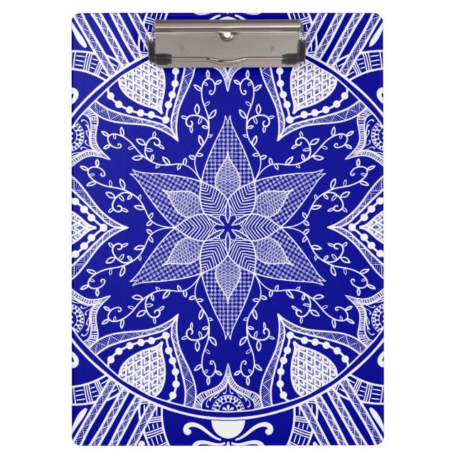 Sapphire Mandala Clipboard (Front)