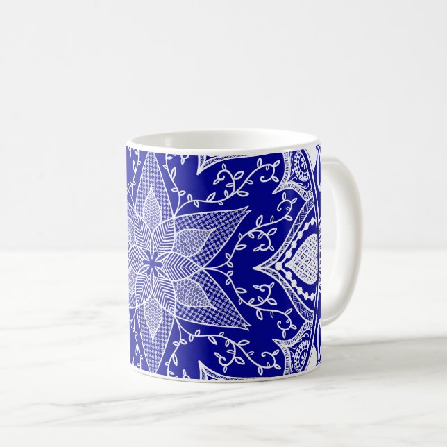 Sapphire Mandala Coffee Mug (Front Right)