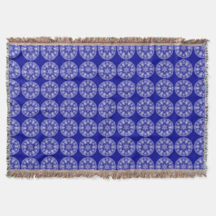 Sapphire Mandala Throw Blanket
