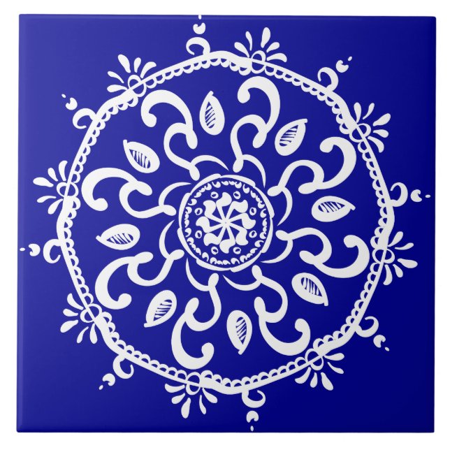 Sapphire Mandala Tile (Front)
