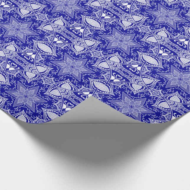 Sapphire Mandala Wrapping Paper (Corner)