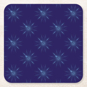 sapphire minute square paper coaster