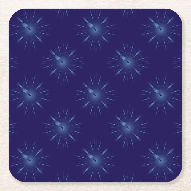 sapphire minute square paper coaster (Front)