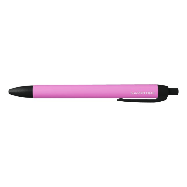 Sapphire pink colour name black ink pen (Bottom)