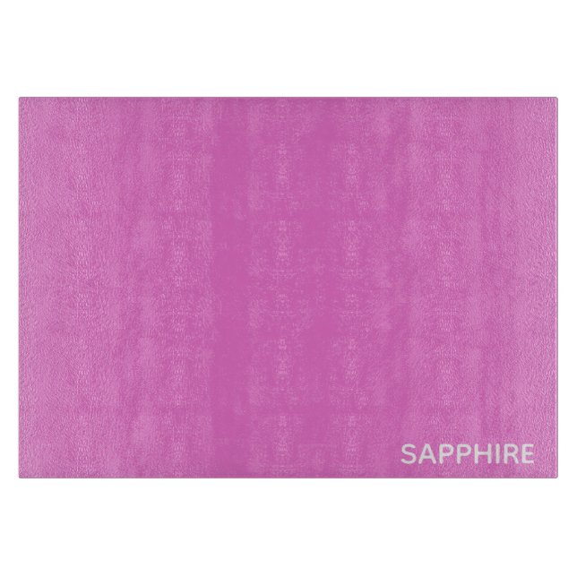 Sapphire pink colour name cutting board (Front)