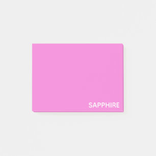 Sapphire pink colour name post-it notes
