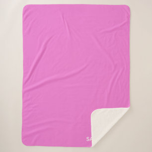 Sapphire pink colour name sherpa blanket