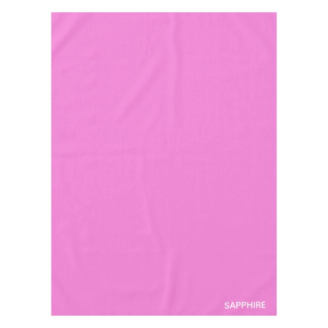 Sapphire pink colour name tablecloth (Front)